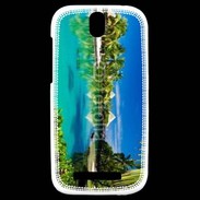 Coque HTC One SV Tropical Resort