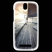 Coque HTC One SV Voilier au couché du soleil