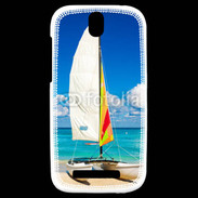 Coque HTC One SV Bateau plage de Cuba