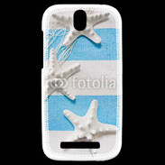 Coque HTC One SV La mer en bleu et blanc