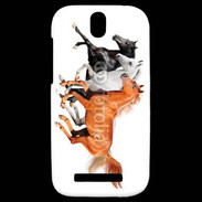 Coque HTC One SV Trio de chevaux