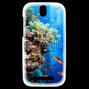 Coque HTC One SV Poisson et corail