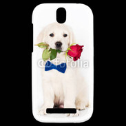Coque HTC One SV Chiot gentleman