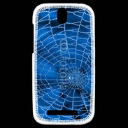 Coque HTC One SV Toile d'araignée bleue