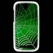 Coque HTC One SV Toile d'araignée verte