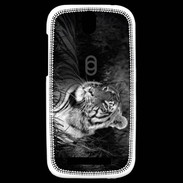 Coque HTC One SV Tigre du Bengale en noir et blanc
