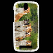 Coque HTC One SV Groupe de 5 chiens Border Collie