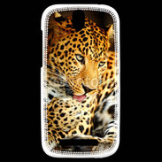 Coque HTC One SV Portrait de léopard
