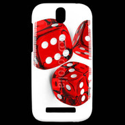 Coque HTC One SV Jeu de dés rouges