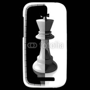 Coque HTC One SV Roi d'échec noir et blanc