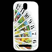 Coque HTC One SV Cartes de tarot sur fond blanc
