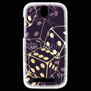 Coque HTC One SV Illustration de dés noirs