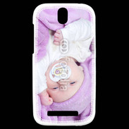 Coque HTC One SV Amour de bébé en violet
