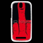 Coque HTC One SV Red hand show fuck