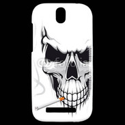 Coque HTC One SV Tête de mort fumeur
