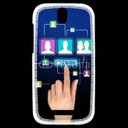 Coque HTC One SV Réseau social