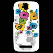 Coque HTC One SV Réseau social 2
