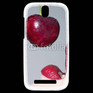 Coque HTC One SV Cerise et bouche 3
