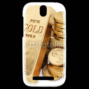 Coque HTC One SV Lingot et pièces d'or