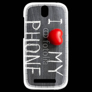 Coque HTC One SV J'aime mon téléphone