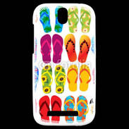 Coque HTC One SV Flip flop de tongues