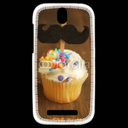 Coque HTC One SV Cupcake moustache