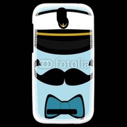 Coque HTC One SV Moustache commandant