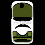 Coque HTC One SV Moustache militaire
