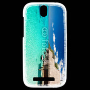Coque HTC One SV Bungalow sur mer tropicale