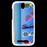 Coque HTC One SV Lunettes sur la plage