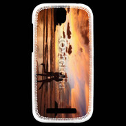 Coque HTC One SV Couple romantique sur la plage 2