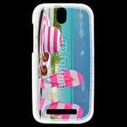 Coque HTC One SV La vie en rose à la plage