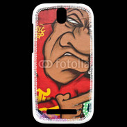 Coque HTC One SV Graffiti personnage antipathique