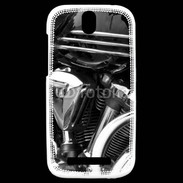 Coque HTC One SV Moto et chrome