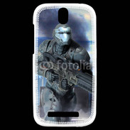Coque HTC One SV Soldat futuriste