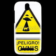 Coque HTC One SV Warning Ovni