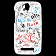 Coque HTC One SV Eléments de musique en dessin