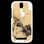 Coque HTC One SV Illustration trompettiste 