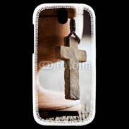 Coque HTC One SV Croix en bois 5