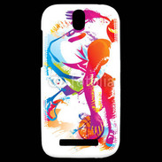 Coque HTC One SV Basketteur coloré