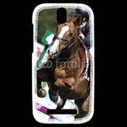 Coque HTC One SV Saut d'obstacle Equitation