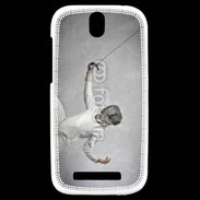 Coque HTC One SV Escrime noir et blanc