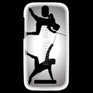 Coque HTC One SV Silhouette d'escrimeurs