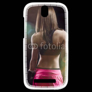 Coque HTC One SV Boxe féminine