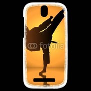 Coque HTC One SV Silhouette de karatéka