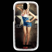 Coque HTC One SV Femme mode militaire US