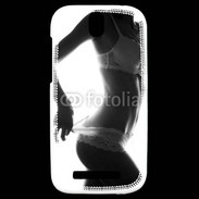 Coque HTC One SV Lingerie noir et blanc