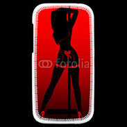 Coque HTC One SV Pole danseuse noir et rouge