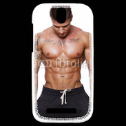 Coque HTC One SV Brun musclé 1