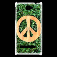 Coque HTC Windows Phone 8S Paix et herbe